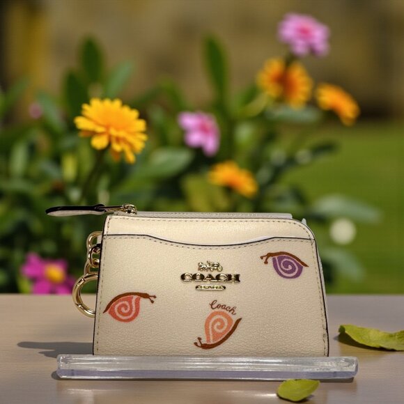 Coach L-Zip Chalk Keychain Card Case Wallet (NWOT) - Picture 1 of 4